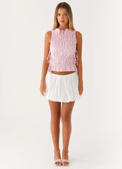 Alysa Shirred Top - Pink