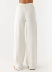 Sherlee Knit Pants - White