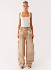 Khalil Baggy Jeans - Tan