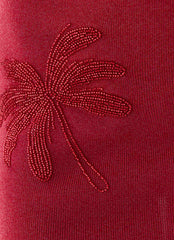 Annalise Beaded Mini Dress - Wine