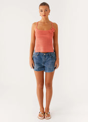 Kia Cross Back Top - Coral