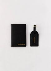 Passport Holder & Luggage Tag Set - Black