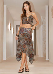 Rosewood Cowl Top - Vintage Blossom