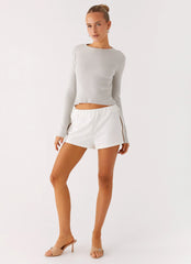 Carissa Open Back Top - Grey