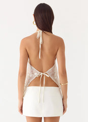 Elsas Sequin Top - Ivory