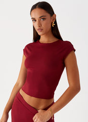Shes A Lady Top - Red
