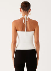 Good Thing Halter Top - White