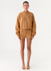 Thats Chill Bomber Jacket - Brown