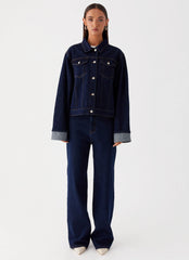 Back Again Straight Leg Denim Jeans - Blue