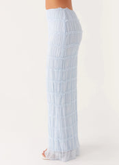 Daydreaming Low Rise Maxi Skirt - Blue