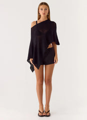 Yas Knit Cape - Black