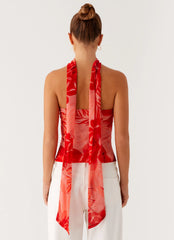 Anais Scarf Top - Sicily Sunset Print