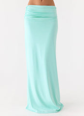 Elisabetta Maxi Skirt - Aqua