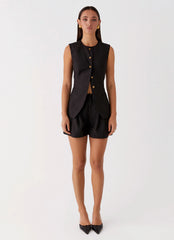 Siena Style Tailored Shorts - Black
