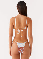 Ryland Bead Bikini Bottoms - Bloom Wave Print