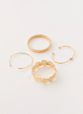 Blossom Stack Bracelets - Gold