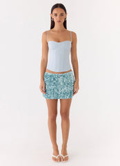 Ania Corset Top - Blue
