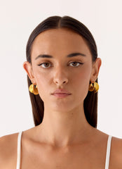 Sol Beam Earrings - Gold