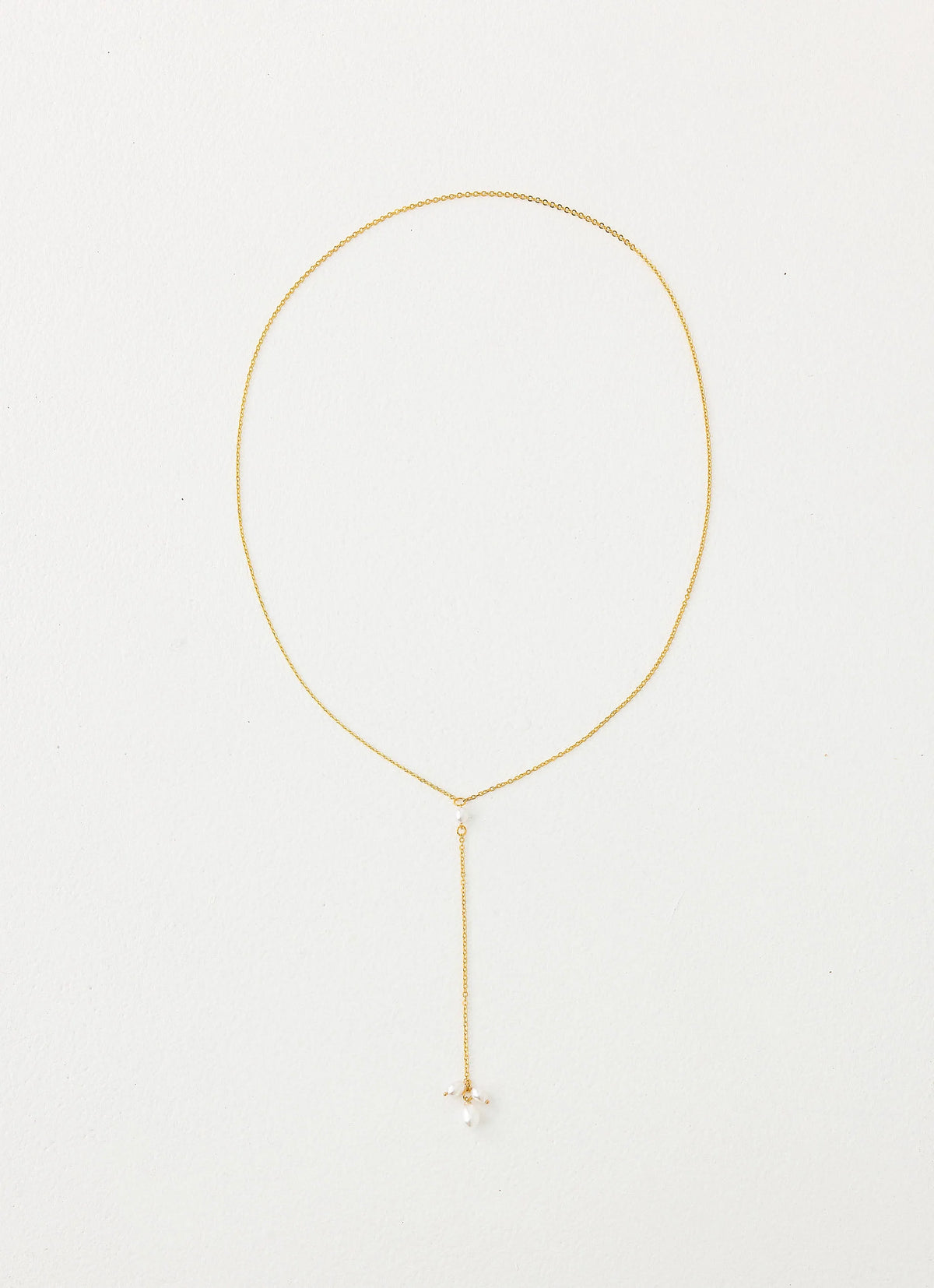 Silhouette Pearl Necklace - Gold