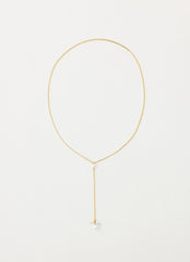 Silhouette Pearl Necklace - Gold