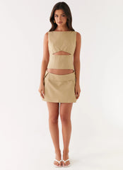 Miki Top - Beige Stripe