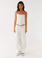 Tory Bustier Top - Ivory