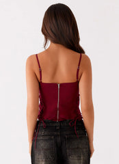 Tallie Corset Top - Red