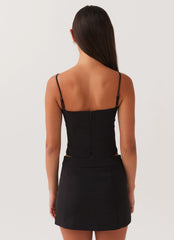 Eliana Crop Top - Black