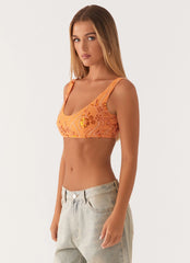 Mercer Sequin Bralette - Orange