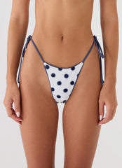 Penelle Bikini Bottoms - Porcelain Blue Polka Dot