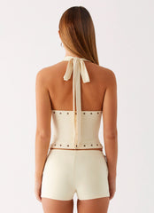Roxy Mini Shorts - Muted Yellow