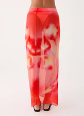 Low Tide Sarong Maxi Skirt - Sunburnt Petal