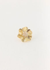 Camellia Pearl Ring - Gold