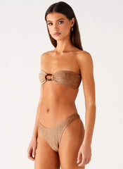 Sun Spell Bikini Bottom - Gold