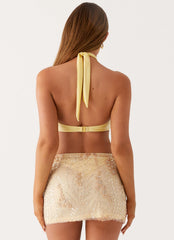 Kandi Mini Skirt - Yellow