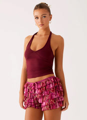 Entertain Me Bloomer Shorts - Lavender Lagoon