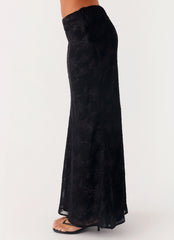 Starlit Maxi Skirt - Black