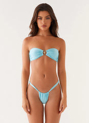 Lory Strapless Bikini Top - Turquoise