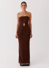 Delicate Lady Knit Top - Chocolate