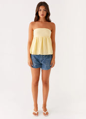 Cassie Tube Top - Yellow