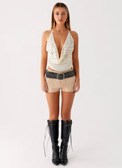 Zira Backless Top - Light Beige