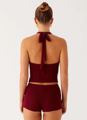 Miffy Mini Shorts - Maroon