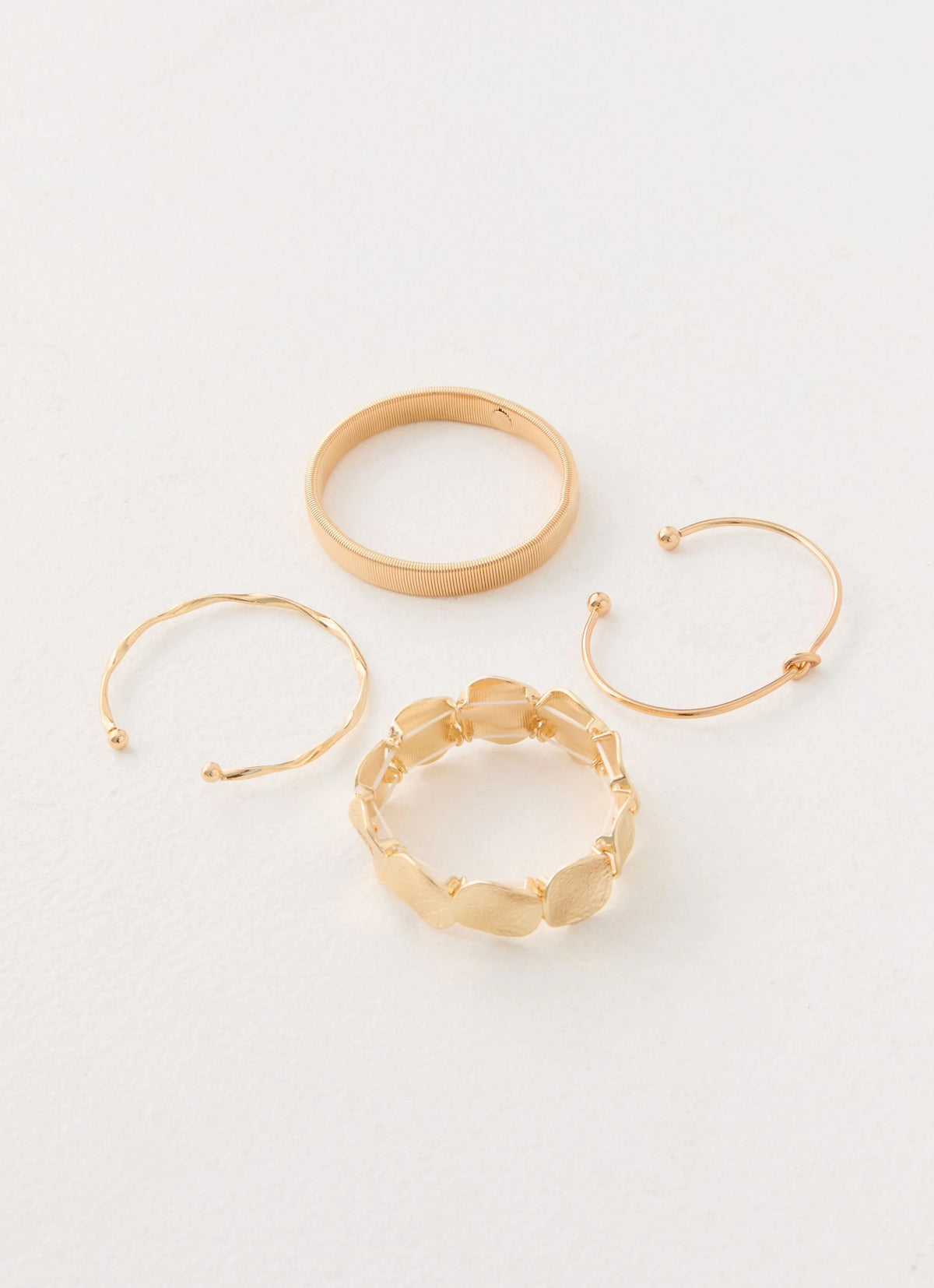 Blossom Stack Bracelets - Gold