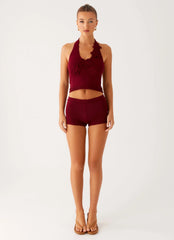 Miffy Mini Shorts - Maroon