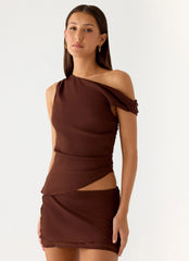 Caleb Mini Skirt - Chocolate