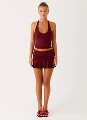 Bernie Halter Top - Raspberry Wine